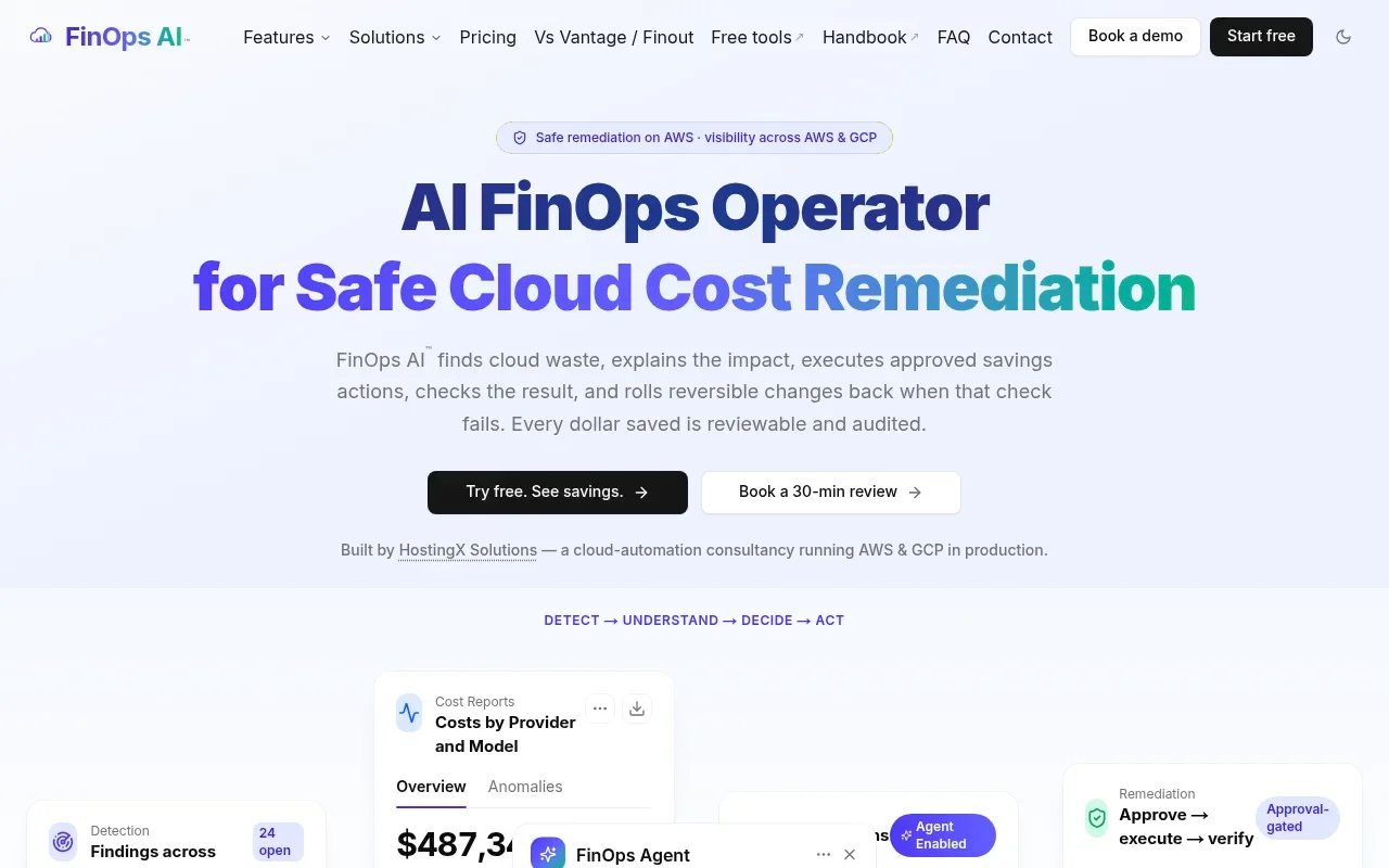 The FinOps AI homepage