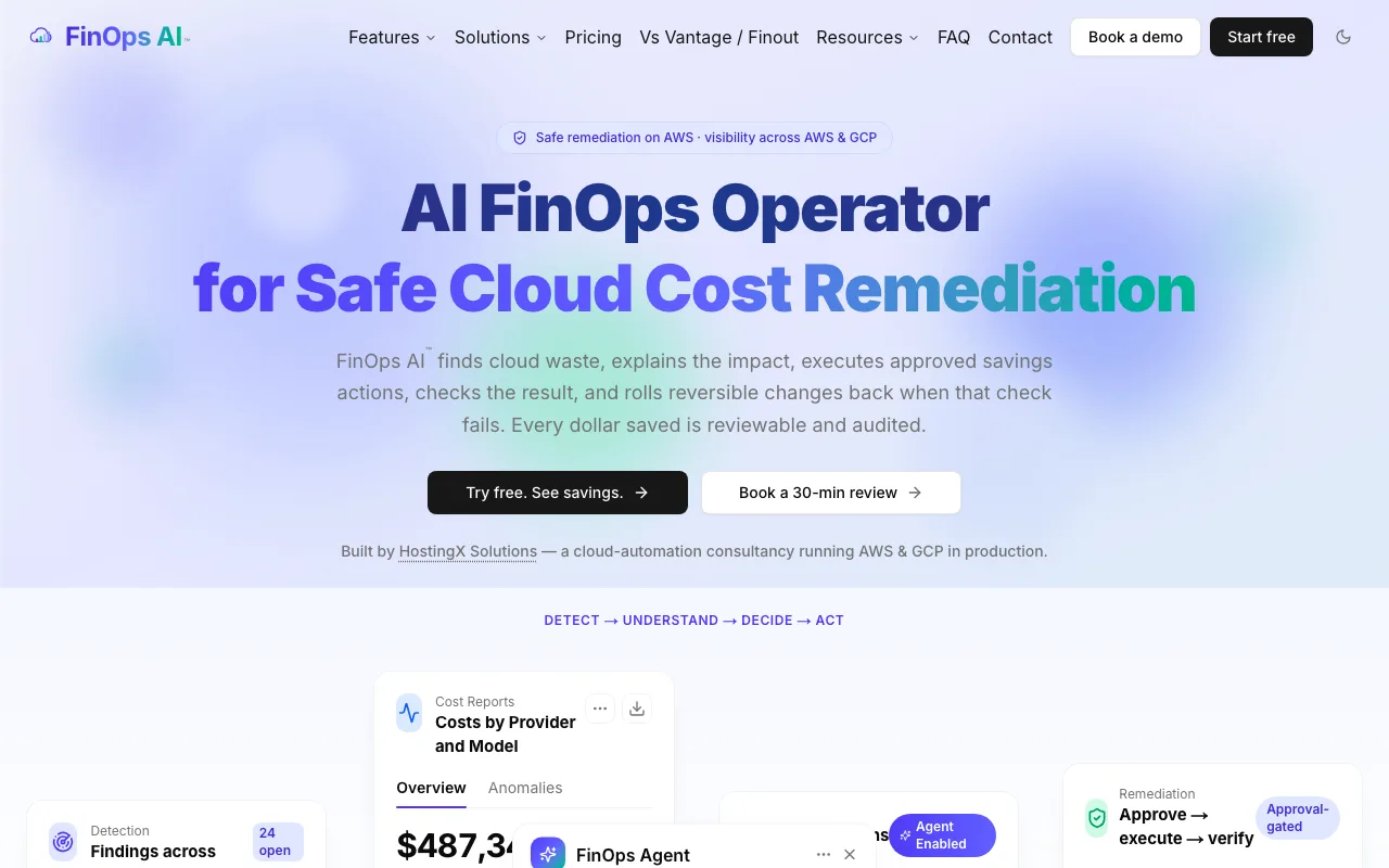 The FinOps AI homepage